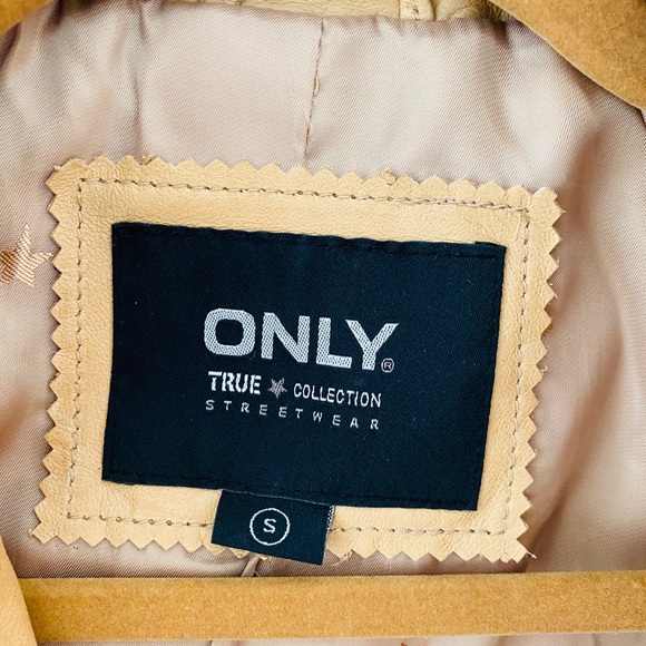 Only moto leather jacket  size xs/s - Picture 3 of 5